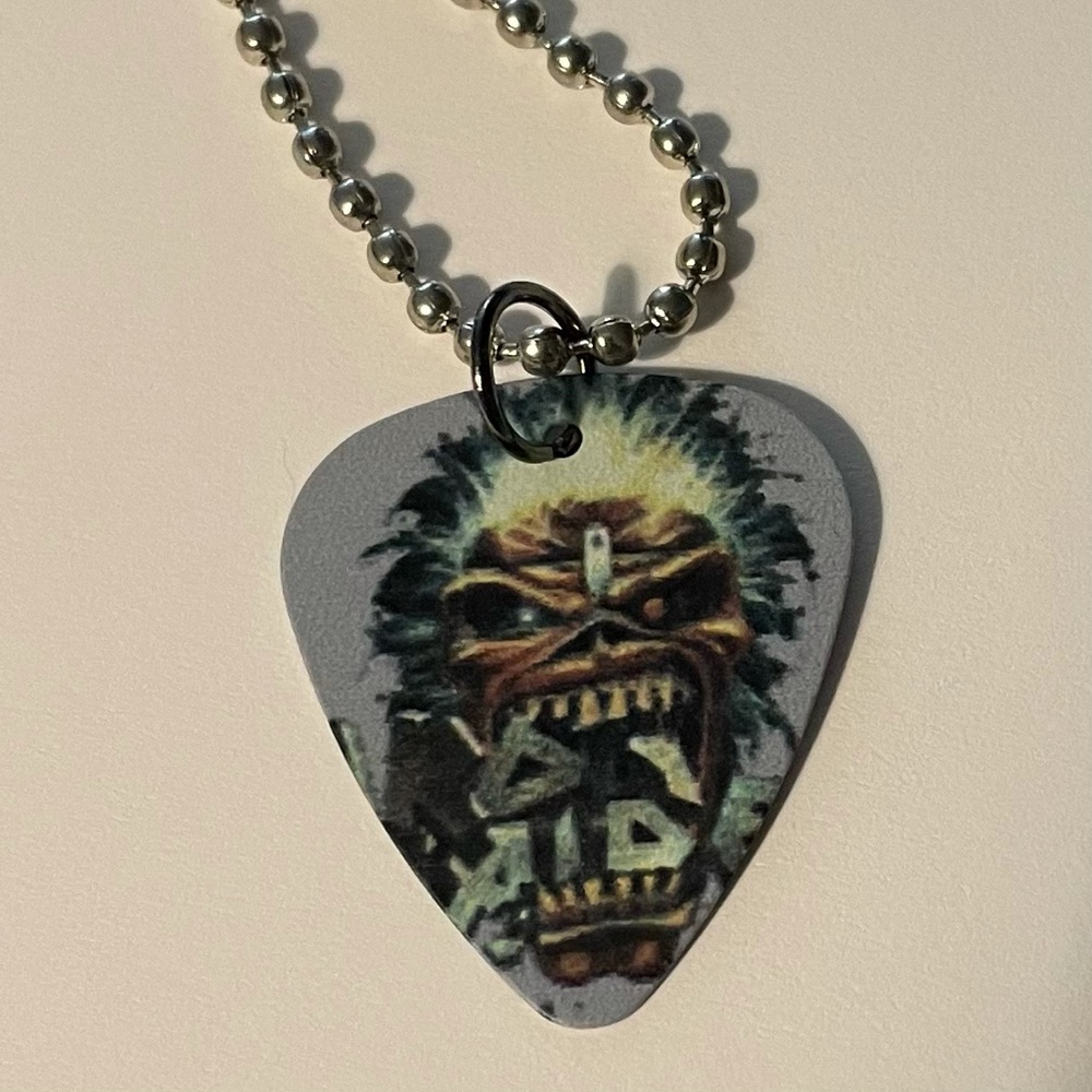 Iron Maiden Guitar Pick Necklace